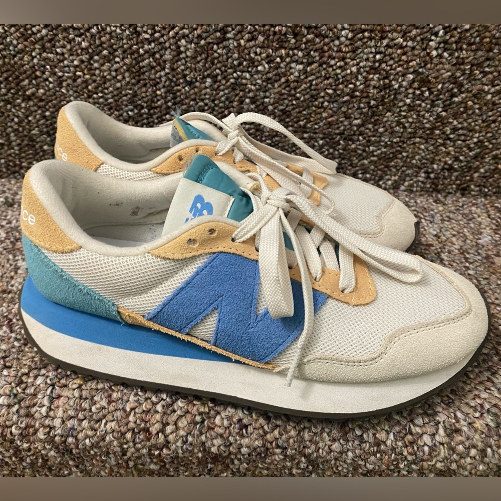 New Balance 237 blue/ green/ ivory